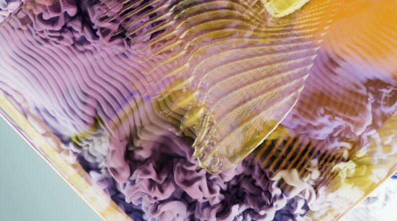 A vibrant and artistic representation of neural networks in an abstract 3D render, showcasing technology concepts.