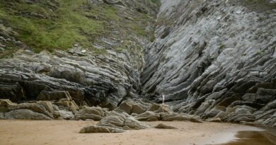 Explore rugged cliffs and sandy beaches of País Vasco, España, showcasing natural beauty.