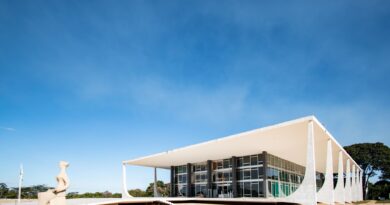 Fachada do Supremo Tribunal Federal em Brasília, representando o Poder Judiciário e sua influência nas políticas públicas brasileiras.