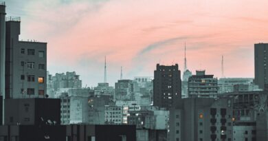 Edifícios governamentais representando a federação brasileira e a complexidade da coordenação entre os entes